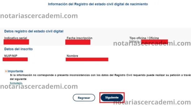 registraduria nacional registro civil de nacimiento en linea