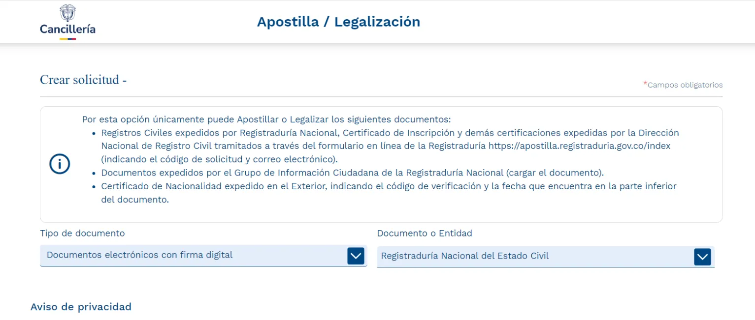 apostillar registro civil en barranquilla